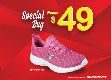 Enjoy comfortable kicks from $49 at Skechers